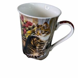 Creative Tops COTTAGE CATS Porcelain Striped Tabby Cat Coffee Mug  England 10oz